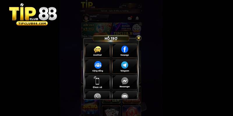 Gặp sự cố tài khoản hay cá cược game, bạn hãy liên hệ Tipclub ngay